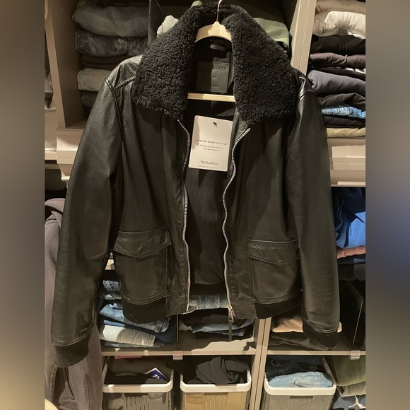 All Saints Other - All Saints Leather Aviator Jacket
